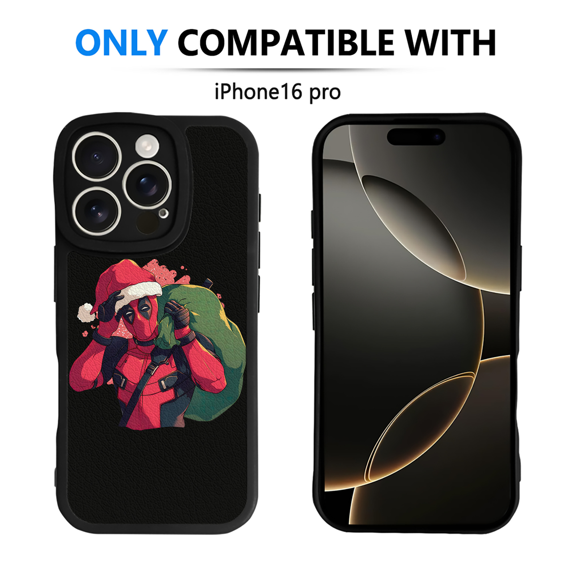 （画像用） Deadpool デッドプール 【iPhone 16シリーズ対応】シリコンスマホケース（レザー調） 材質：シリコン